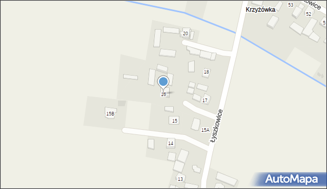 Łyszkowice, Łyszkowice, 16, mapa Łyszkowice