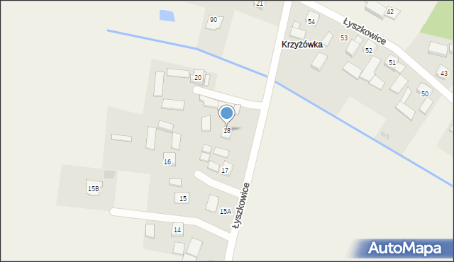 Łyszkowice, Łyszkowice, 18, mapa Łyszkowice