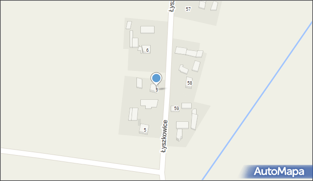 Łyszkowice, Łyszkowice, 3, mapa Łyszkowice