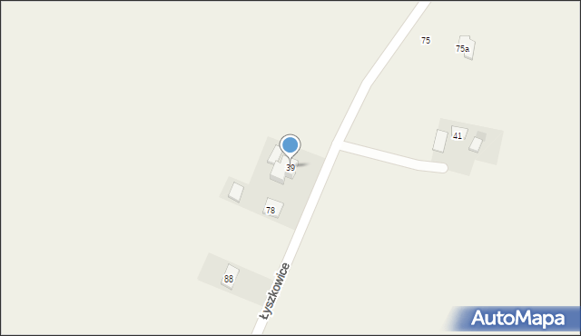 Łyszkowice, Łyszkowice, 39, mapa Łyszkowice