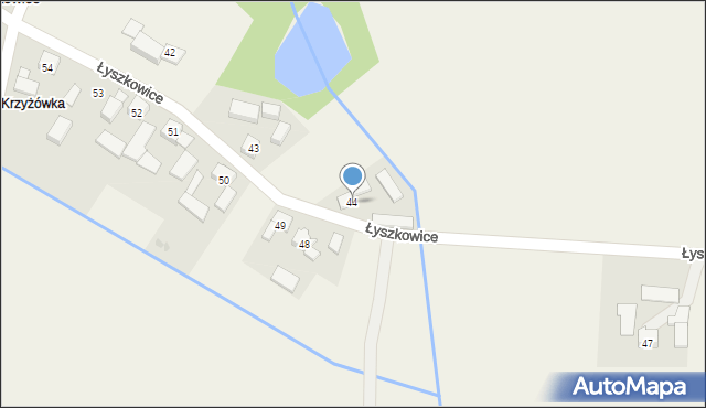 Łyszkowice, Łyszkowice, 44, mapa Łyszkowice