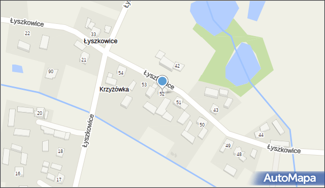 Łyszkowice, Łyszkowice, 52, mapa Łyszkowice