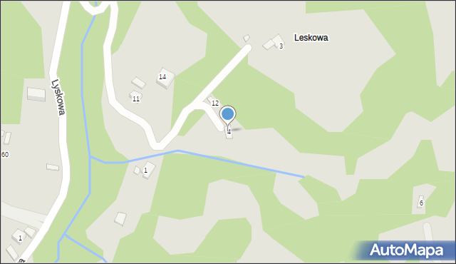 Piwniczna-Zdrój, Lyskowa, 4, mapa Piwniczna-Zdrój