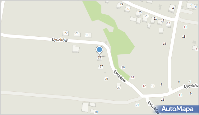 Ryglice, Łyczków, 29, mapa Ryglice