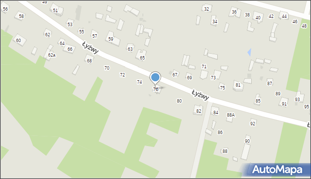 Skarżysko-Kamienna, Łyżwy, 76, mapa Skarżysko-Kamienna