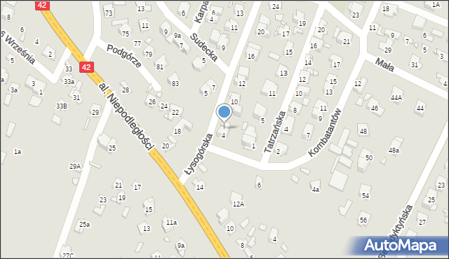 Starachowice, Łysogórska, 6, mapa Starachowic