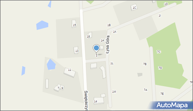 Sucha Huta, Łysa Góra, 1, mapa Sucha Huta