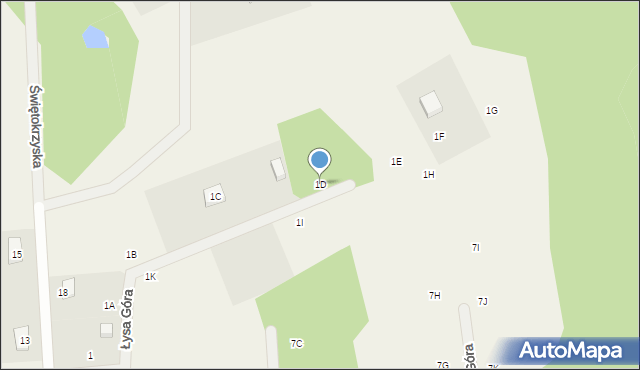 Sucha Huta, Łysa Góra, 1D, mapa Sucha Huta