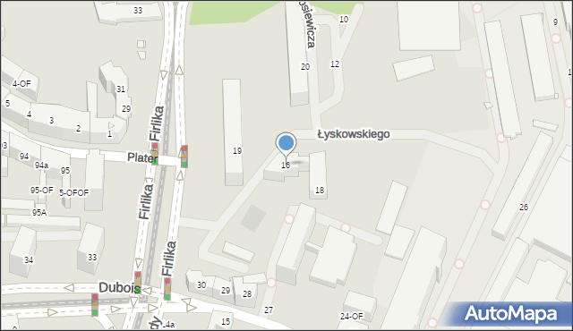 Szczecin, Łyskowskiego Ignacego, 16, mapa Szczecina