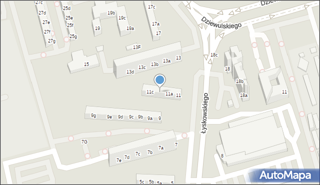 Toruń, Łyskowskiego Ignacego, 11b, mapa Torunia