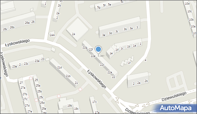 Toruń, Łyskowskiego Ignacego, 22d, mapa Torunia