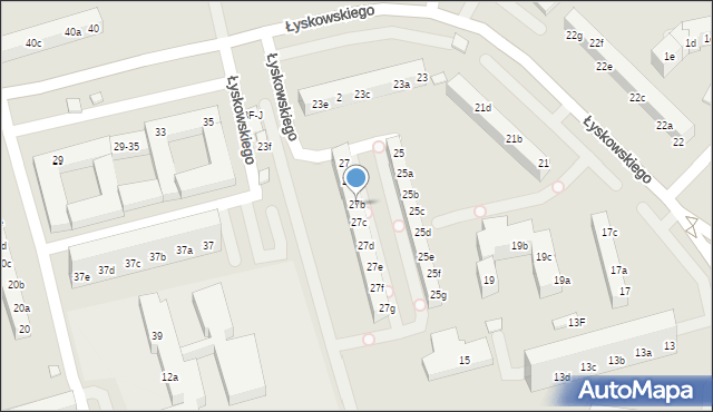 Toruń, Łyskowskiego Ignacego, 27b, mapa Torunia