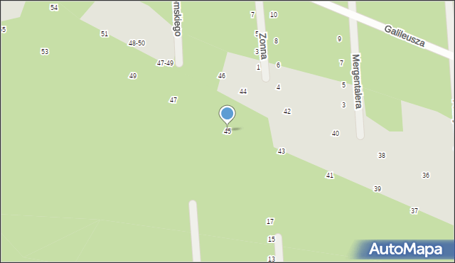 Toruń, Łysomicka, 45, mapa Torunia