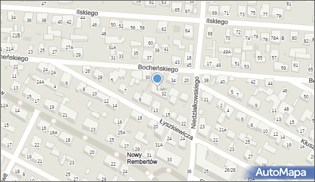 Warszawa, Łyszkiewicza-Pechowca Stefana, 11, mapa Warszawy