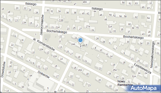 Warszawa, Łyszkiewicza-Pechowca Stefana, 4, mapa Warszawy