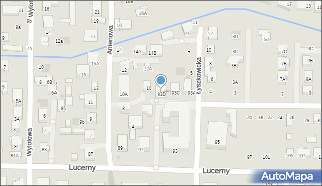 Warszawa, Łyszkowicka, 3B, mapa Warszawy