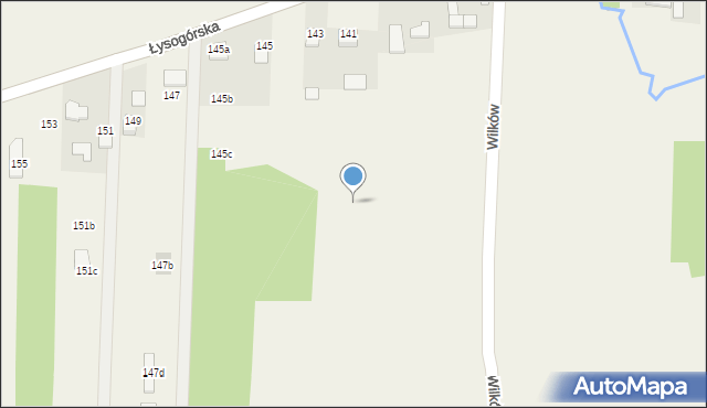 Wilków, Łysogórska, 141a, mapa Wilków