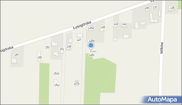 Wilków, Łysogórska, 145d, mapa Wilków
