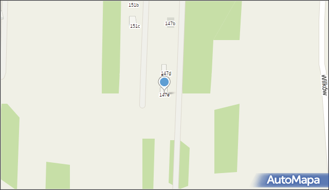 Wilków, Łysogórska, 147e, mapa Wilków