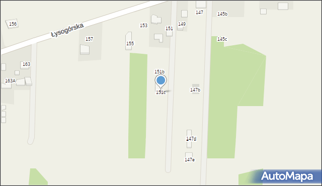 Wilków, Łysogórska, 151c, mapa Wilków