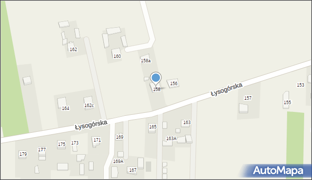 Wilków, Łysogórska, 158, mapa Wilków