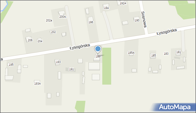 Wilków, Łysogórska, 189, mapa Wilków