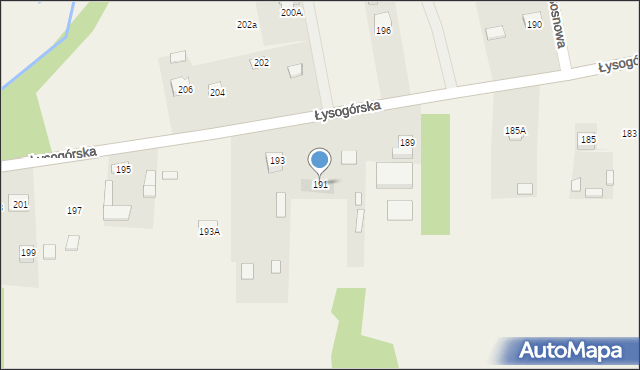 Wilków, Łysogórska, 191, mapa Wilków