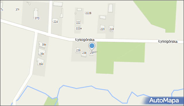 Wilków, Łysogórska, 237, mapa Wilków