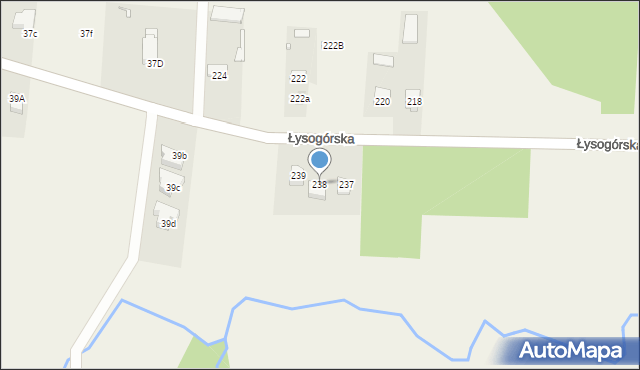 Wilków, Łysogórska, 238, mapa Wilków