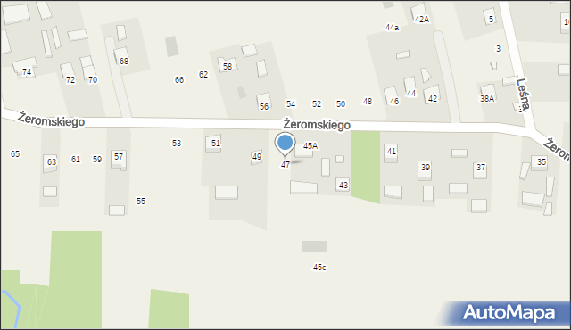 Wilków, Łysogórska, 47, mapa Wilków