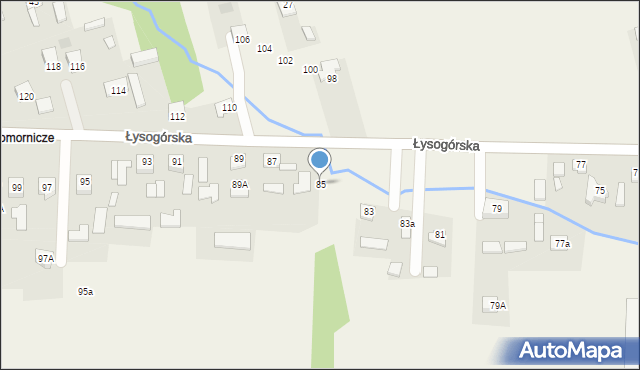 Wilków, Łysogórska, 85, mapa Wilków