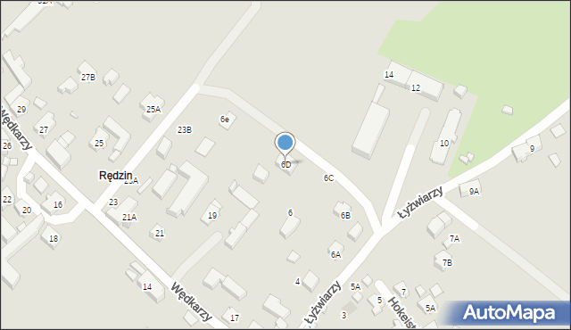 Wrocław, Łyżwiarzy, 6D, mapa Wrocławia