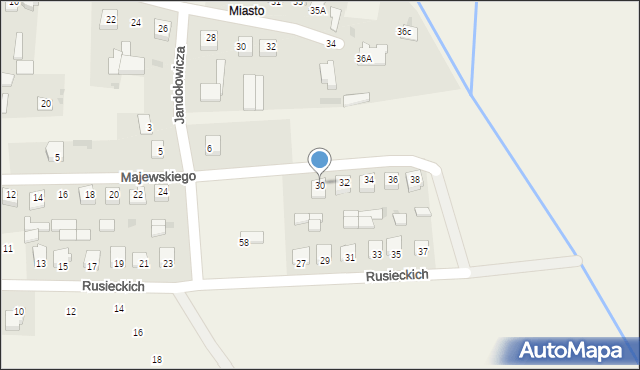 Adamów, Majewskiego Jana Stanisława, 30, mapa Adamów