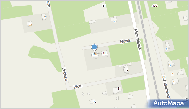 Adelin, Mazowiecka, 18b, mapa Adelin