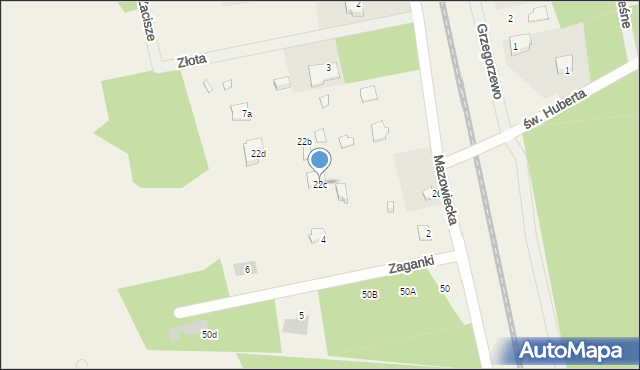 Adelin, Mazowiecka, 22c, mapa Adelin