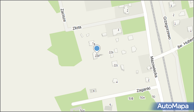 Adelin, Mazowiecka, 22d, mapa Adelin