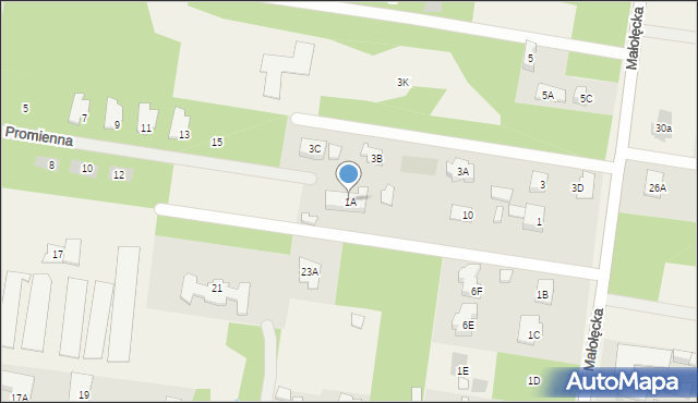 Aleksandrów, Małołęcka, 1A, mapa Aleksandrów