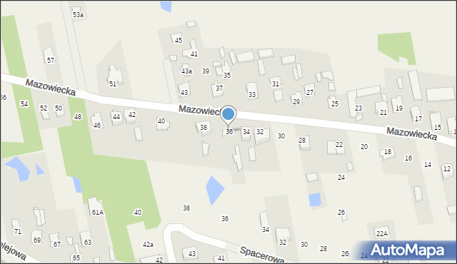 Aleksandrówka, Mazowiecka, 36, mapa Aleksandrówka