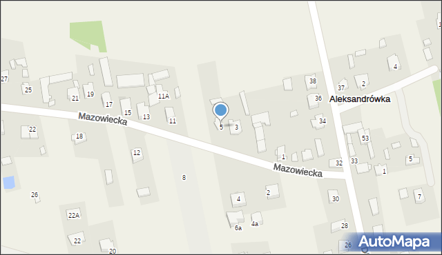 Aleksandrówka, Mazowiecka, 5, mapa Aleksandrówka