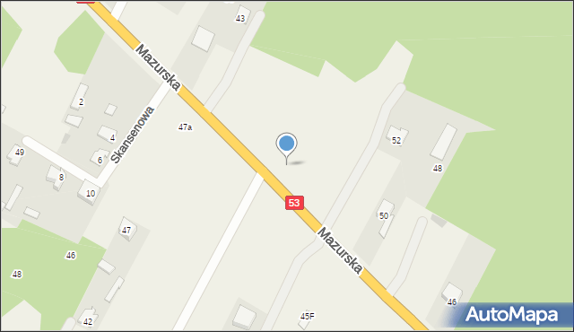 Antonie, Mazurska, 56, mapa Antonie