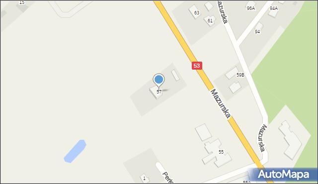 Antonie, Mazurska, 57, mapa Antonie