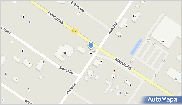 Augustów, Mazurska, 11, mapa Augustów