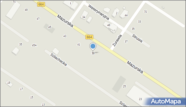 Augustów, Mazurska, 39, mapa Augustów