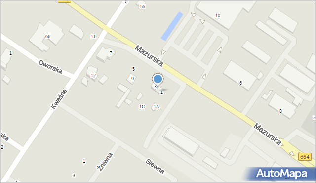 Augustów, Mazurska, 8a, mapa Augustów