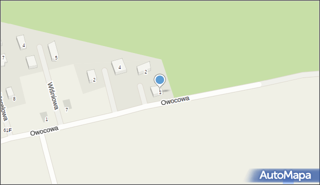 Bądki, Malinowa, 1, mapa Bądki