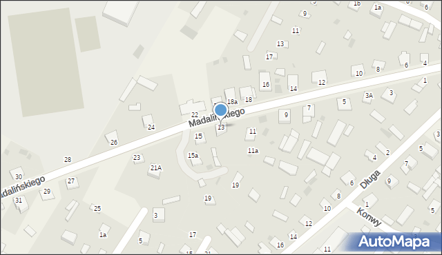 Baranowo, Madalińskiego Antoniego Józefa, gen., 13, mapa Baranowo