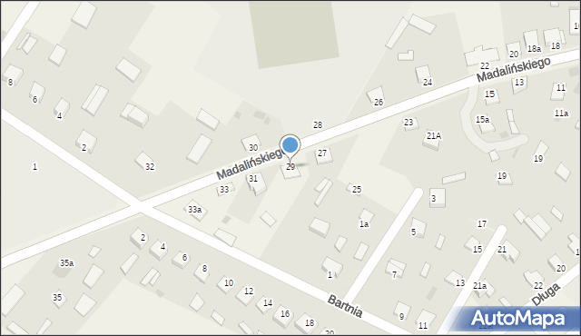 Baranowo, Madalińskiego Antoniego Józefa, gen., 29, mapa Baranowo