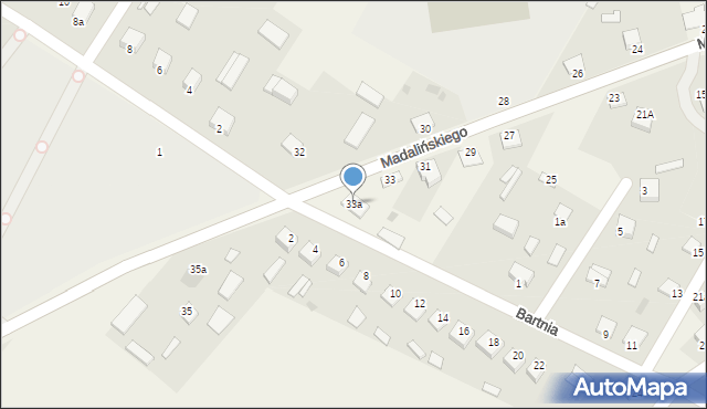 Baranowo, Madalińskiego Antoniego Józefa, gen., 33a, mapa Baranowo
