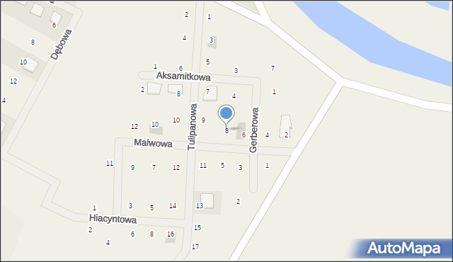 Baranowo, Malwowa, 8, mapa Baranowo