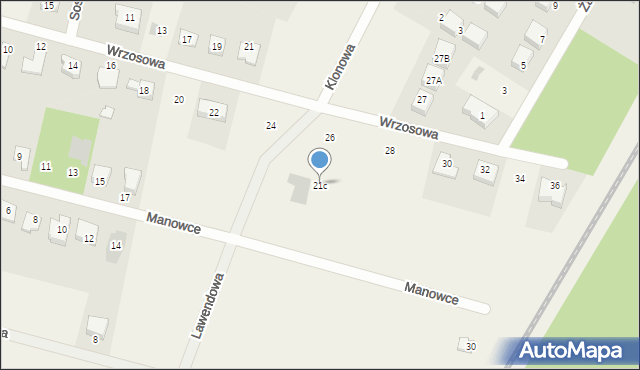 Barany, Manowce, 21c, mapa Barany